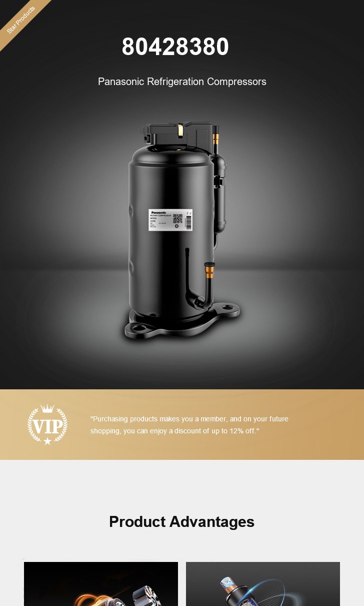 Panasonic Compressor 80428380, technical parameters pdf, structure diagram